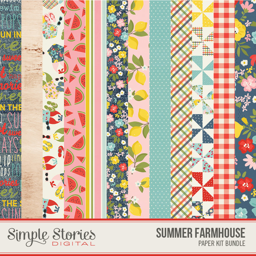 Summer Farmhouse Digital Paper Kit