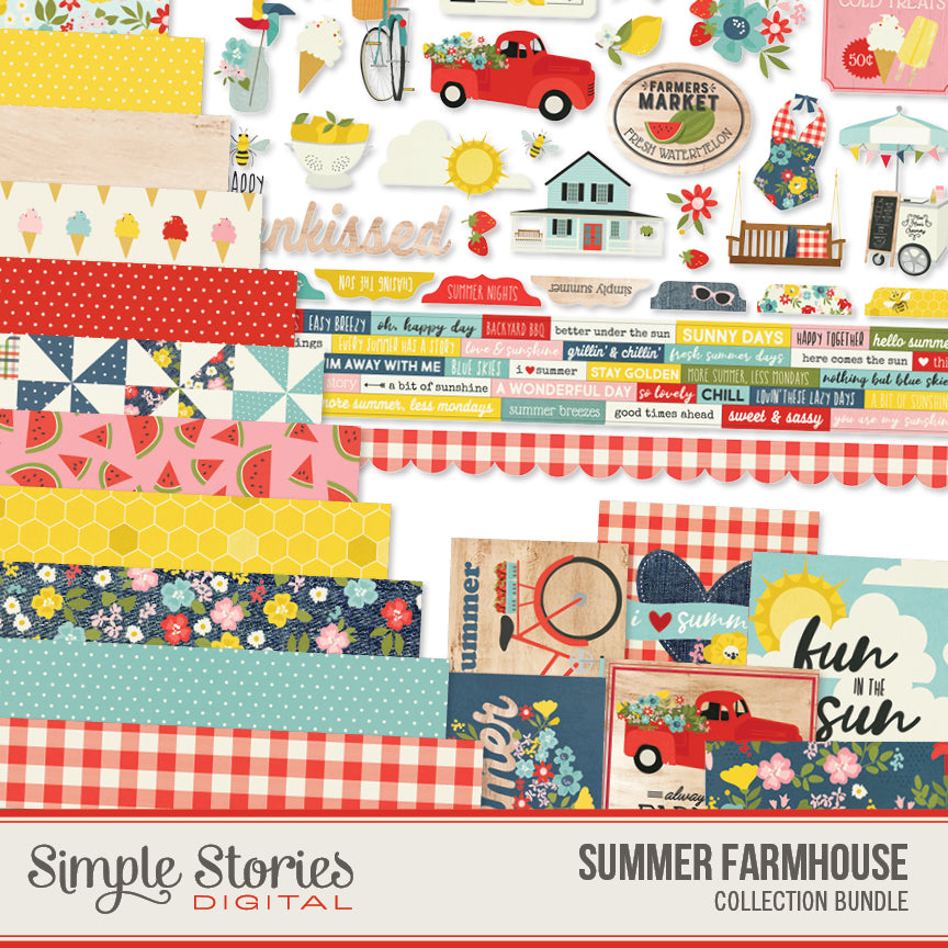 Summer Farmhouse Digital Collection Kit Bundle