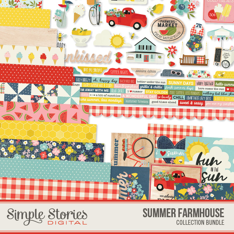 Summer Farmhouse Digital SNAP Cards
