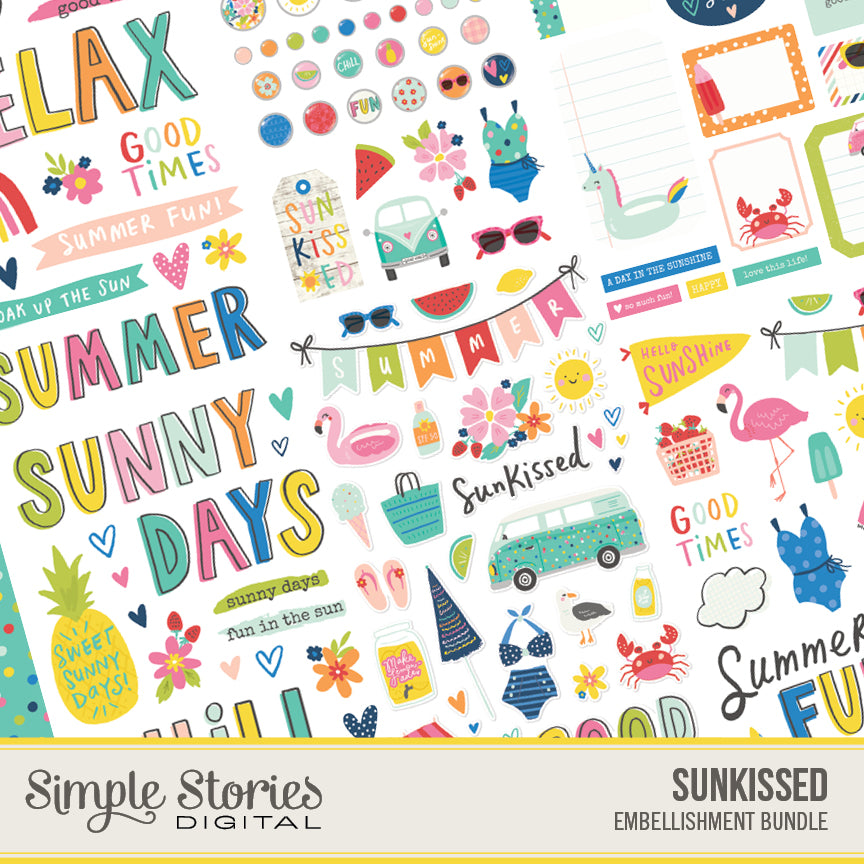 Sunkissed Digital Embellishment Bundle